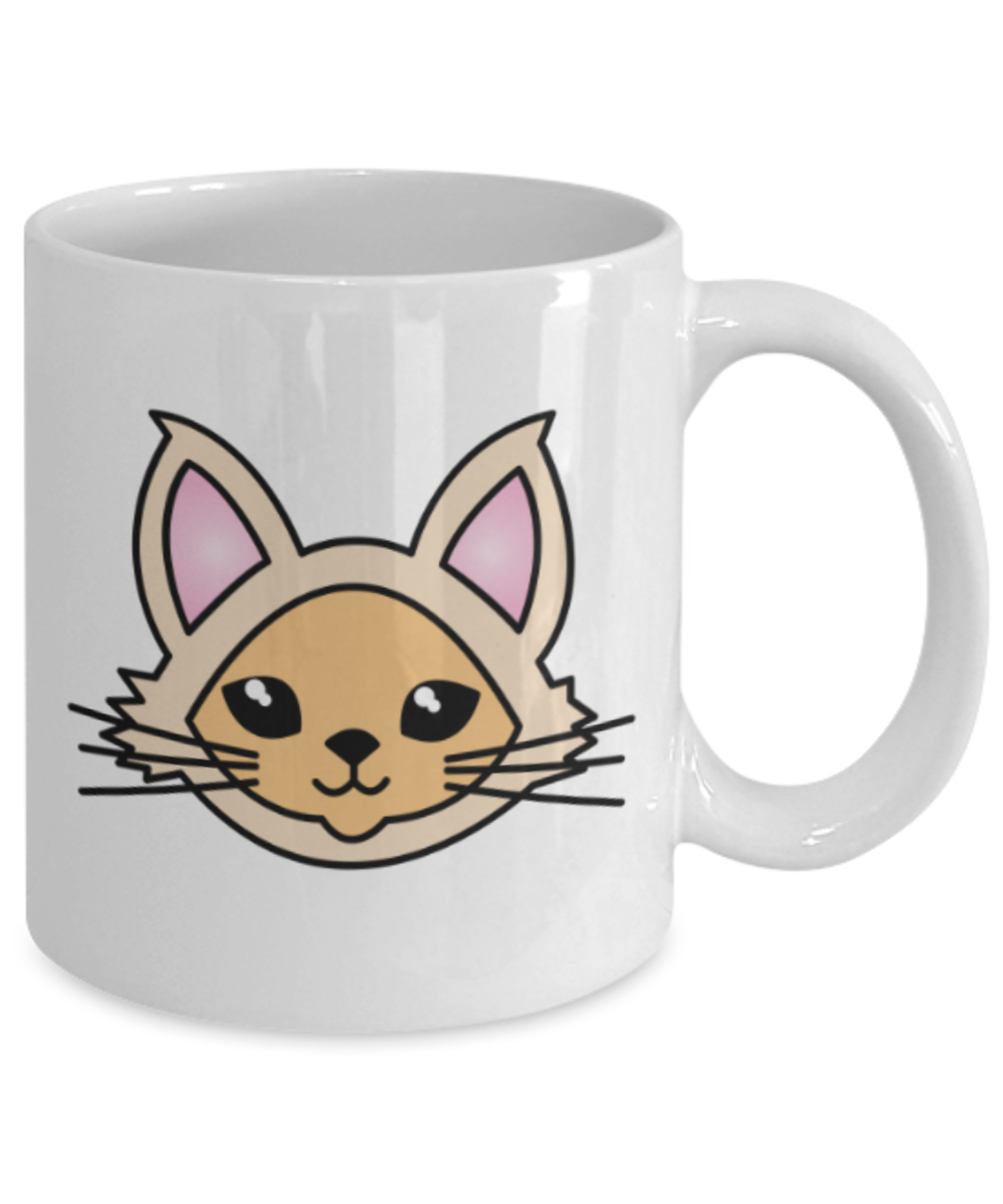 Gift gor cat lovers , Yellow Cats - White Coffee Mug Porcelain Tea Cup 11 oz - Great Gift