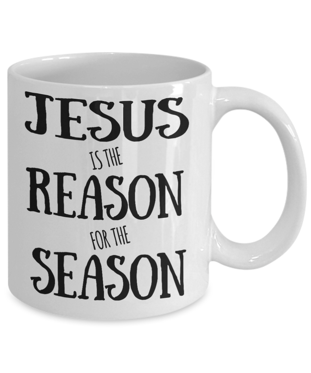 Nightmare before christmas mug, Jesus is the reason for the season - White Coffee Mug Tea Cup 11 oz Gift