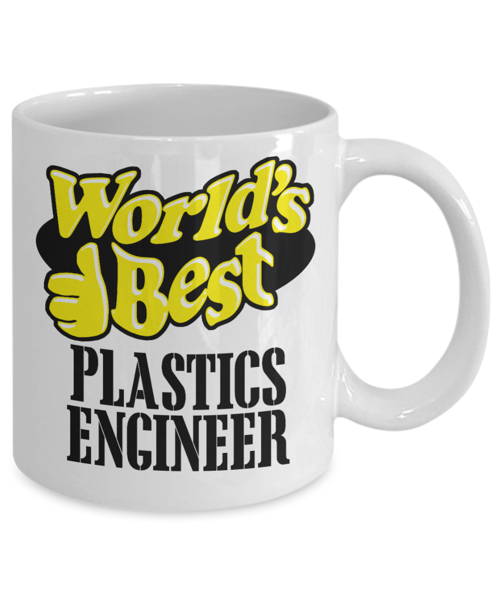 I Am An Engineer Gift Coffee Mug, Worlds Best Plastics Engineer -White Porcelain Coffee Mug 11 oz For Engineer, Engineering Student,Graduate, Polymer,plastic, Technologist, gift