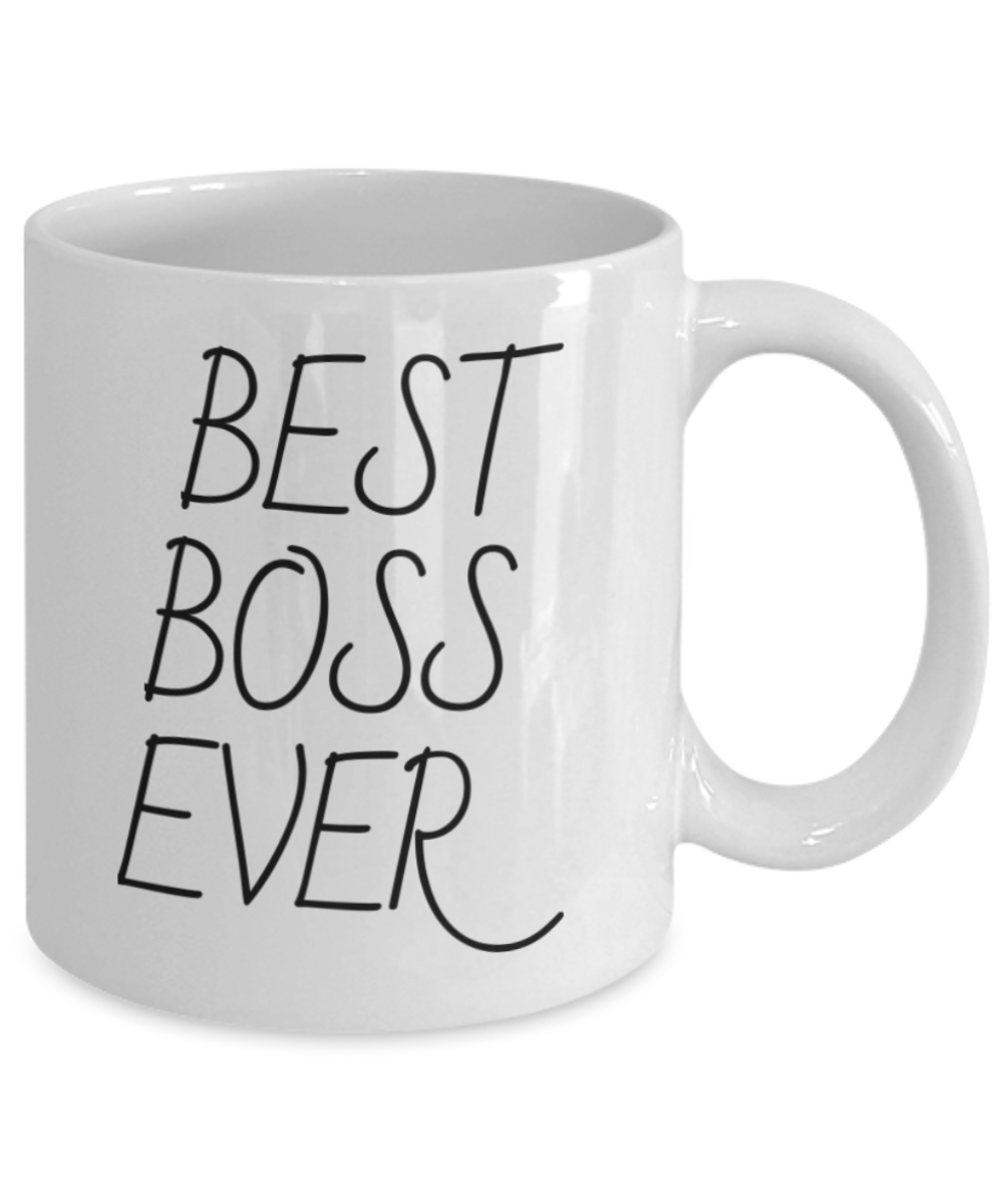 Best Boss Ever, Birthday Gift Mug For Boss, Coworker Gift Mug For Boss-White Ceramic Coffee Mug 11 oz