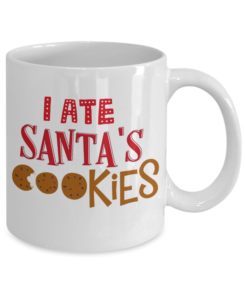 Rumbles the cloud and santa's greatest gift - I Ate Santa's Cookies - Funny Santa Gift Mugs, Christmas Gifts for family Ceramic Cup White, Funny Mugs Gift Ideas 11 Oz