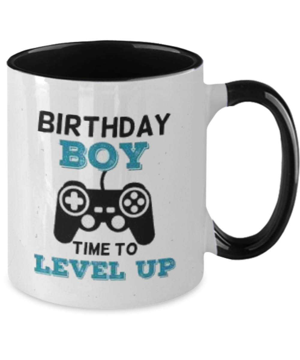 Gamer Boy-Birthday Boy Time To Level Up Gamer Cup,For Gamer Boy, happy birthday mug, gamer mug