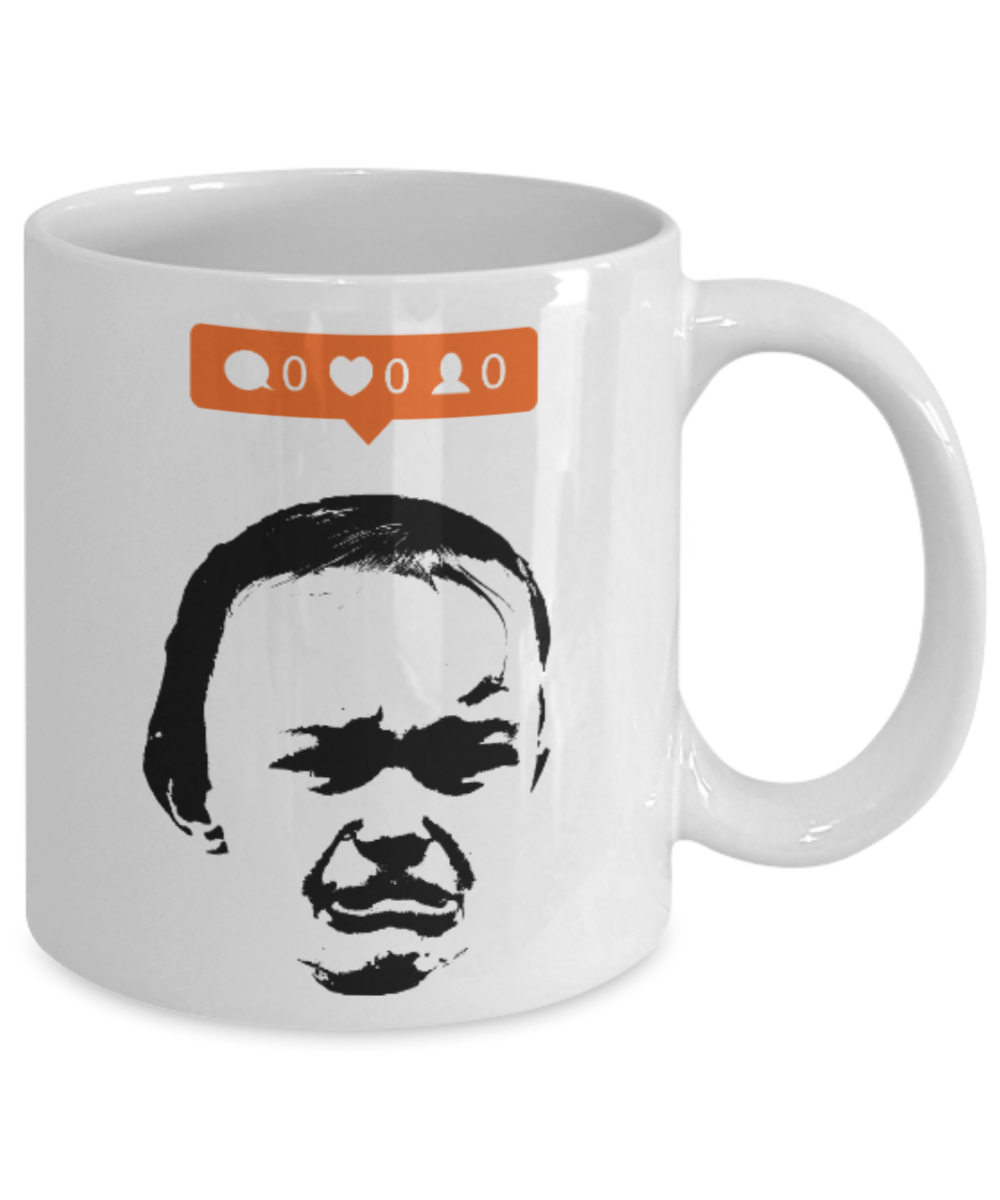 Pop culture lovers mugs , Crybaby - White Coffee Mug Porcelain Tea Cup 11 oz - Great Gift