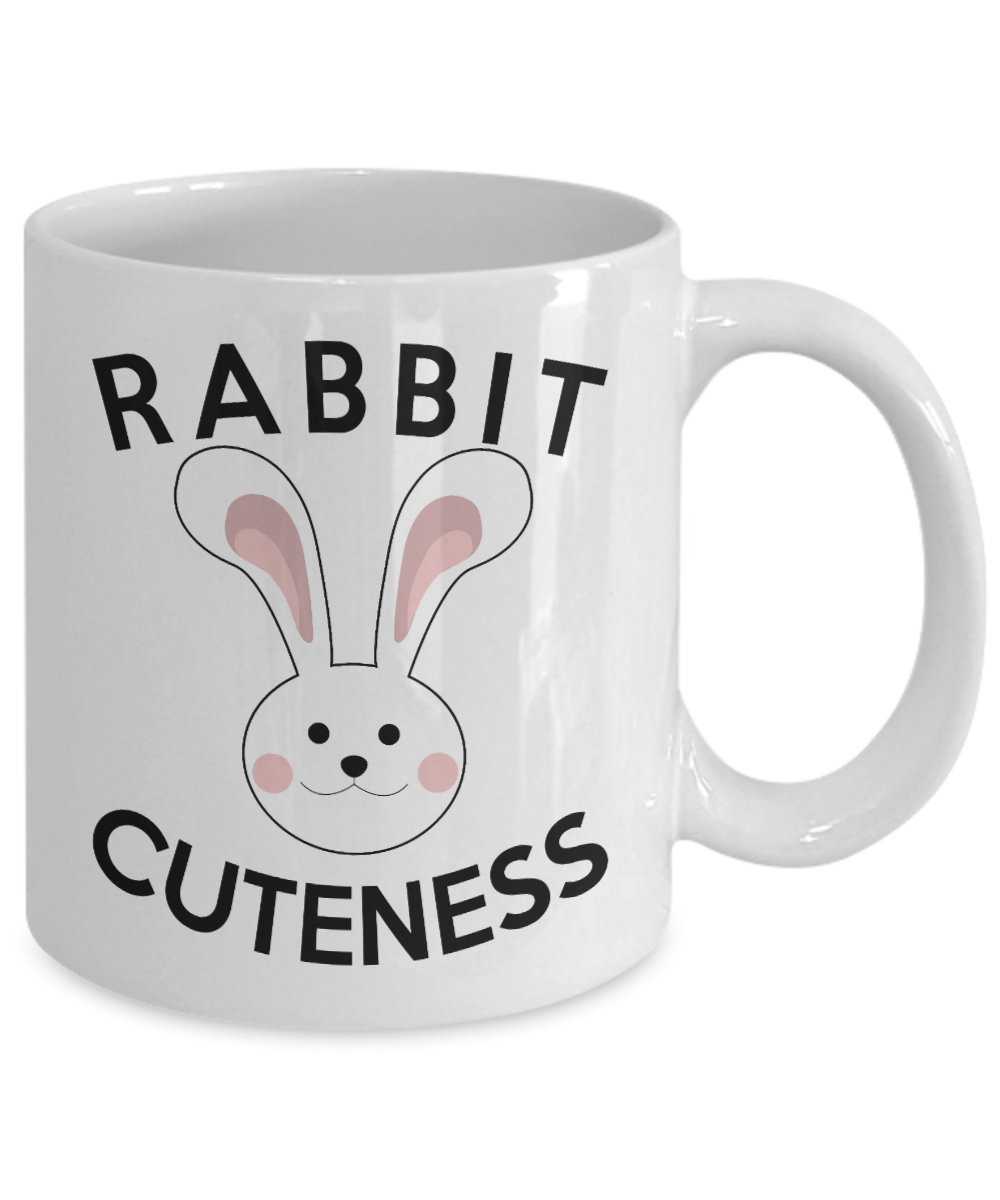 Rabbit Lover coffee Mug, Rabbit Cuteness - White Porcelain Coffee Mug 11 Oz