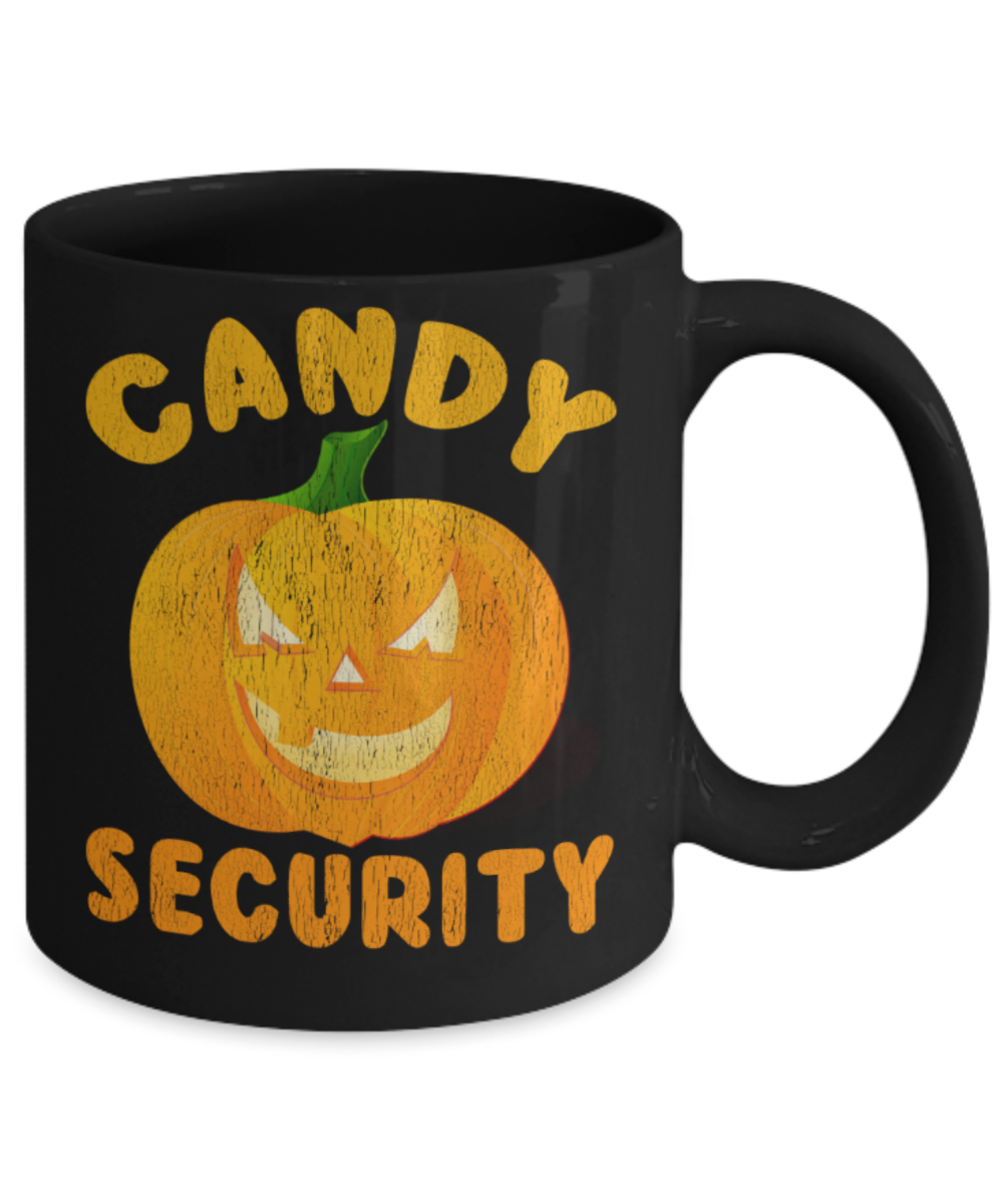 Midnight mug rogue - Candy Security - Black Porcelain Coffee Mug Cute Ceramic Cup 11 oz