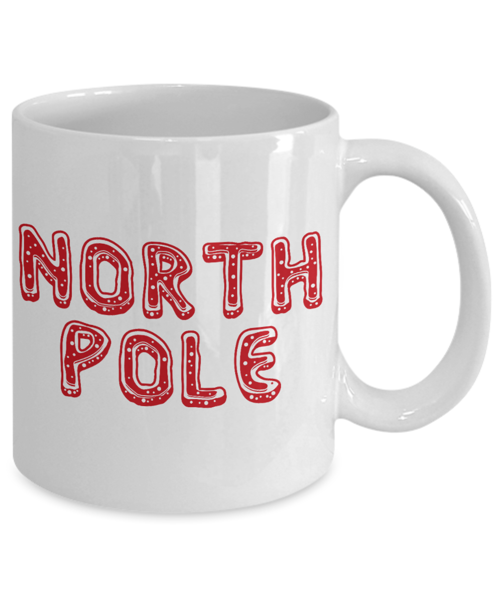Knightmare before christmas mug - North Pole - Funny Christmas Gift Mugs, Christmas Gifts for family Ceramic Cup White, Funny Mugs Gift Ideas 11 Oz