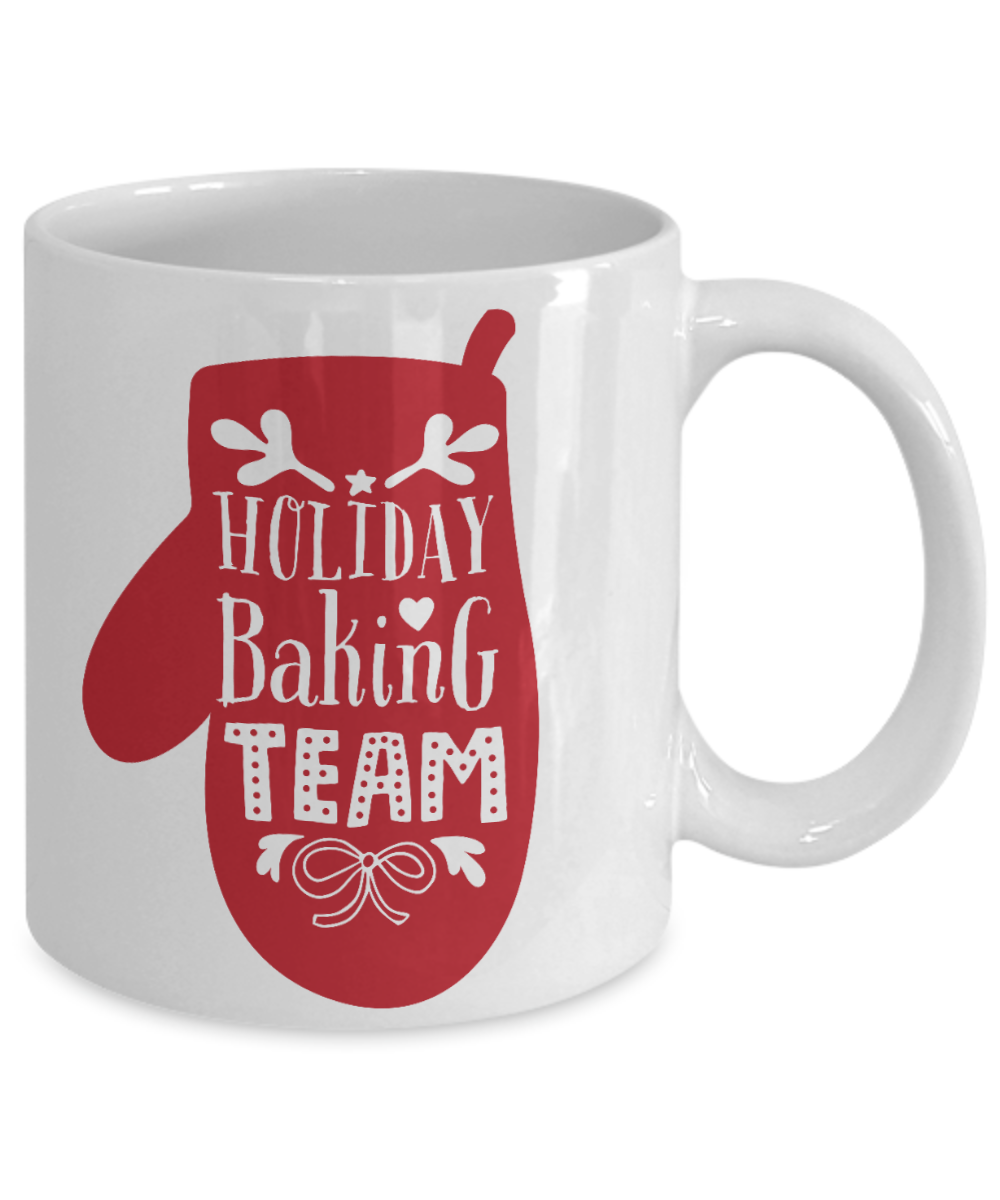 Knightmare before christmas mug - Holiday Baking Team - Funny Christmas Gift Mugs, Christmas Gifts for family Ceramic Cup White, Funny Mugs Gift Ideas 11 Oz