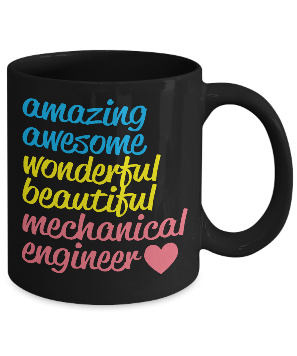 I Am An Engineer Gift Coffee Mug, Amazing, Awesome, Wonderful, Beautiful, Mechanical Engineer -Black Porcelain Coffee Mug 11 oz For Engineer, Engineering Student, Graduate, Graduation, Mechanical Engineer