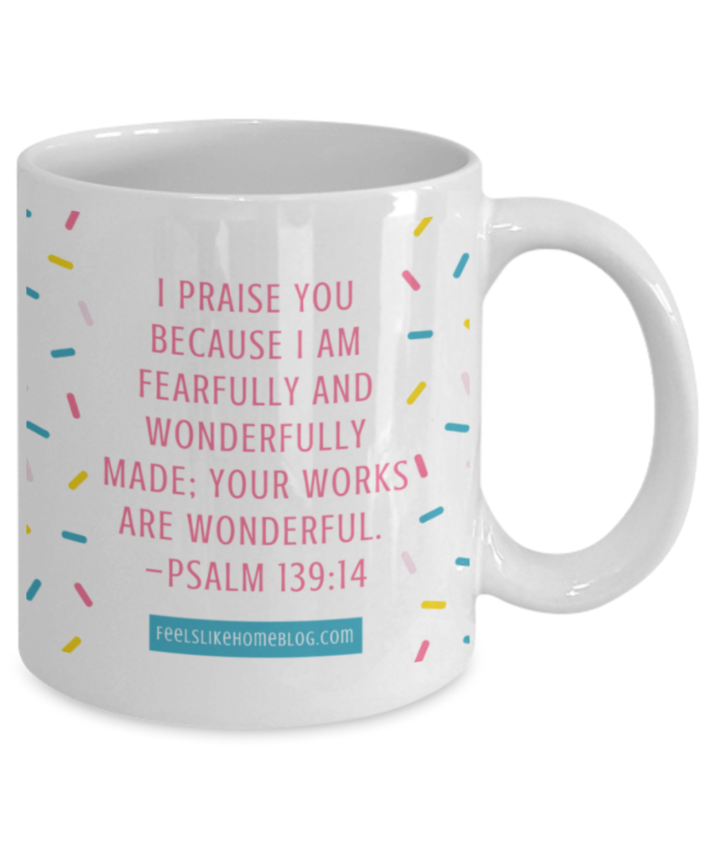 Religious coffee mugs , Your works are wonderful - White Coffee Mug Tea Cup 11 oz Gift