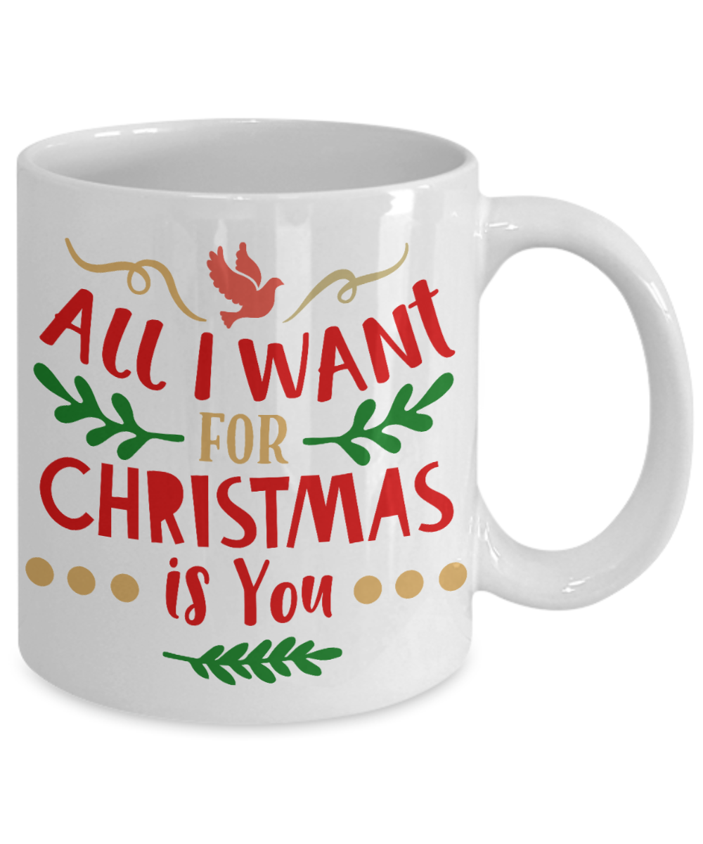 Nightnare before christmas mug - All I Want For Christmas Is You - Funny Christmas Gift Mugs, Christmas Gifts for family Ceramic Cup White, Funny Mugs Gift Ideas 11 Oz