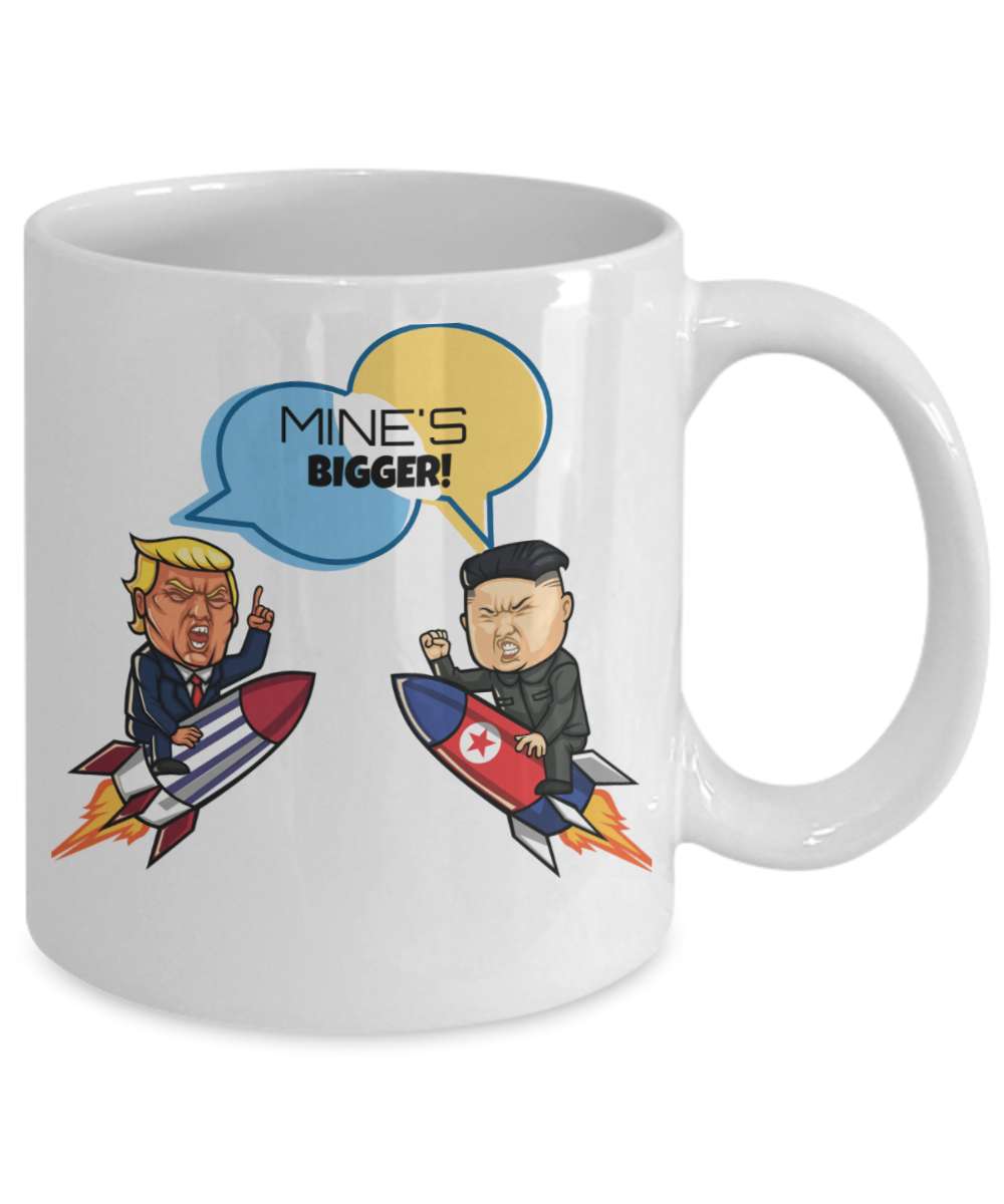 Mine is bigger-Trump and Kim Funny Mug Trump dares Kim Jong-un Trump Mug / Donald Trump Mug / Peace Coffee Mug / Coffee Lovers Gift / Gift for Him / Tea Lover Gift