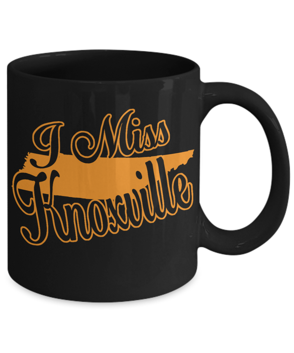 Tennessee State Love Custom Gift Coffee mug, I Miss Knoxville-Black Porcelain Coffee Mug 11 oz