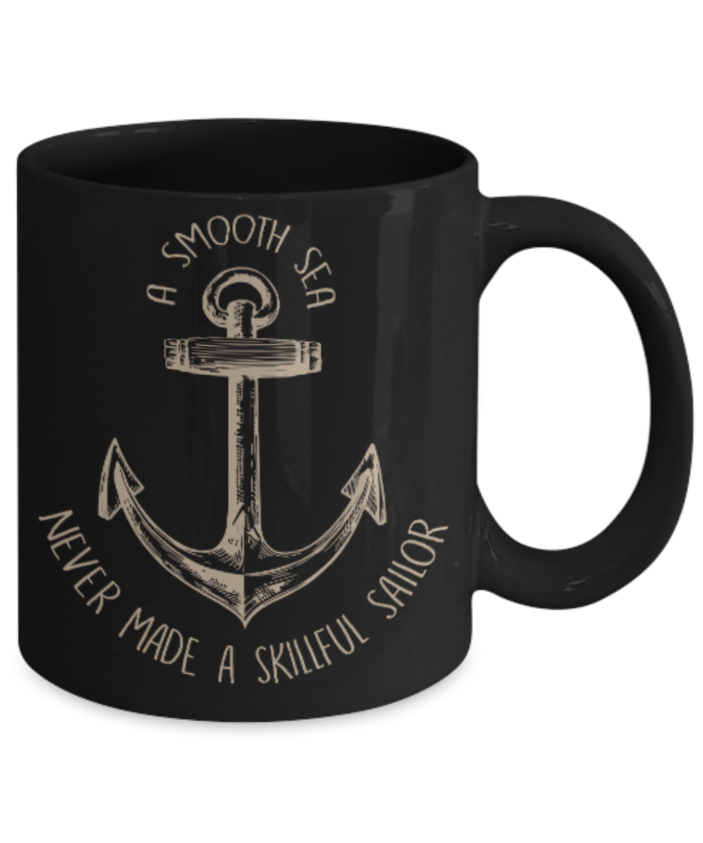 Fashion/Trends Lovers mugs , Skillful Sailor - Black Coffee Mug Porcelain Tea Cup 11 oz - Great Gift