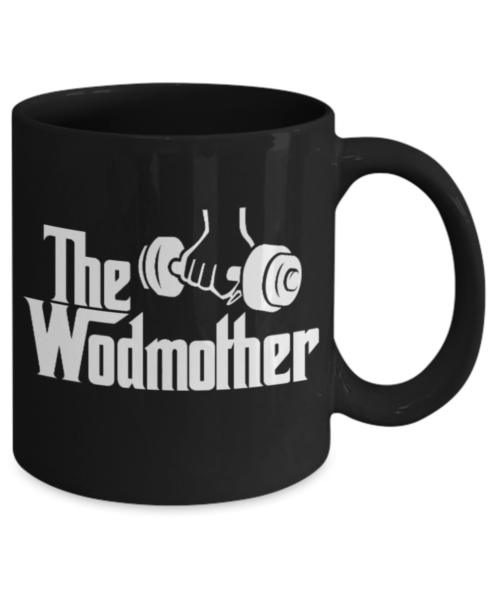 Fitness Lovers mugs , The Wodmother - Black Coffee Mug Porcelain Tea Cup 11 oz - Great Gift