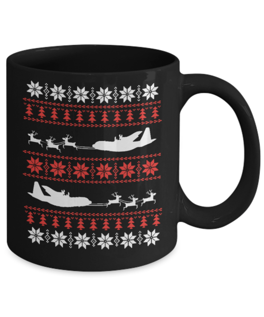 Peets coffee k cups christmas blend , Christmas Flight - Black Coffee Mug Porcelain Tea Cup 11 oz - Great Gift