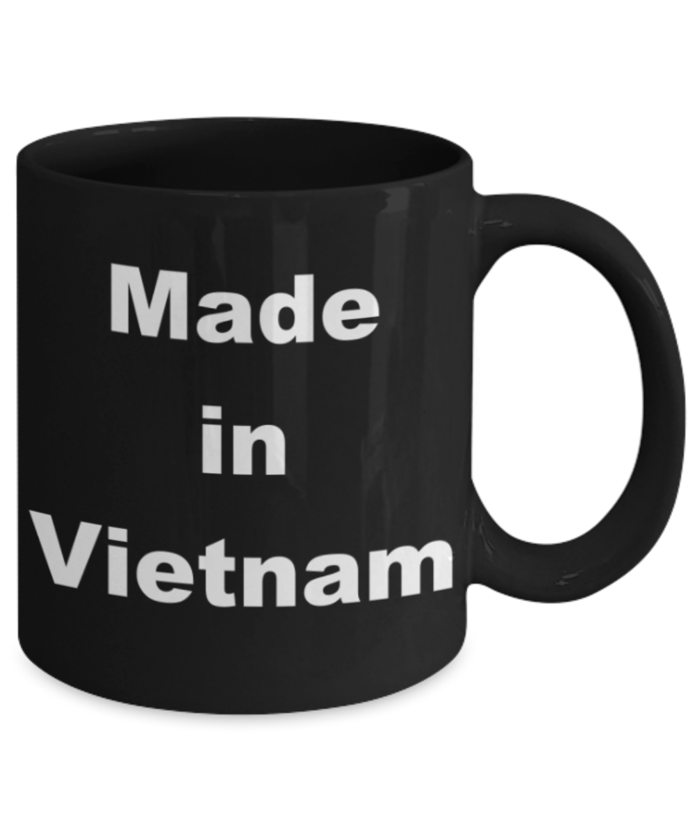 Made in Vietnam - Black Porcelain Coffee 11 oz
