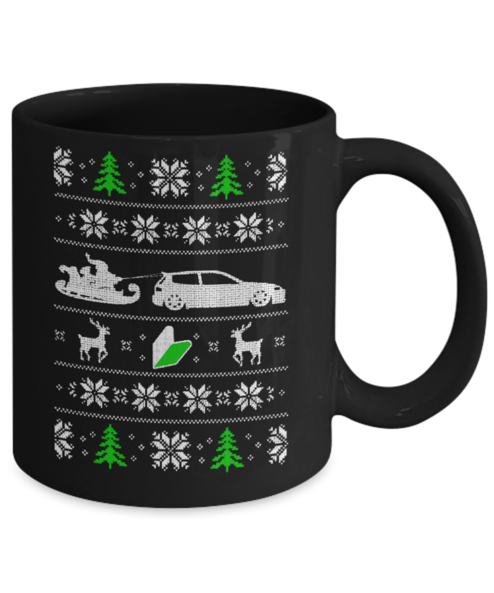 Peets coffee k cups christmas blend , Christmas Santa Cars - Black Coffee Mug Porcelain Tea Cup 11 oz - Great Gift