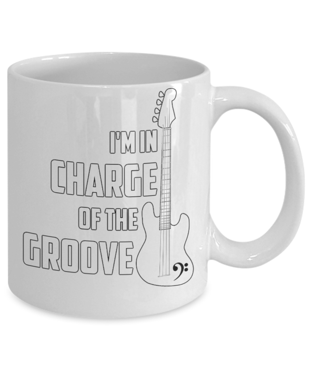 Groove Lovers Mugs , I'm in charge of Groove - White Coffee Mug Porcelain Tea Cup 11 oz - Great Gift