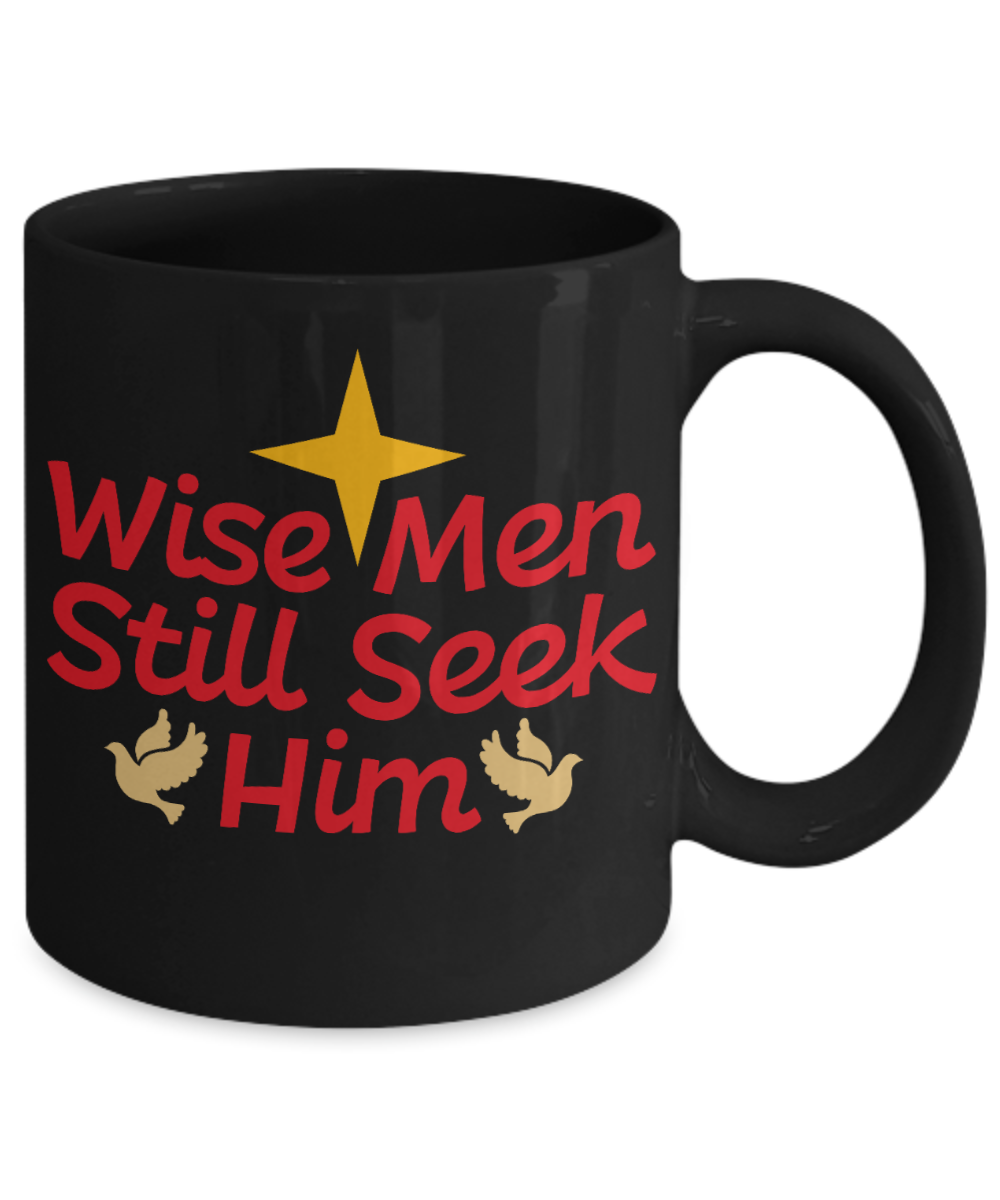 Knightmare before christmas mug - Wise Men Still Seek Him - Funny Christmas Gifts Mugs, Christmas Gifts for family Ceramic Cup Black, Funny Mugs Gift Ideas 11 Oz