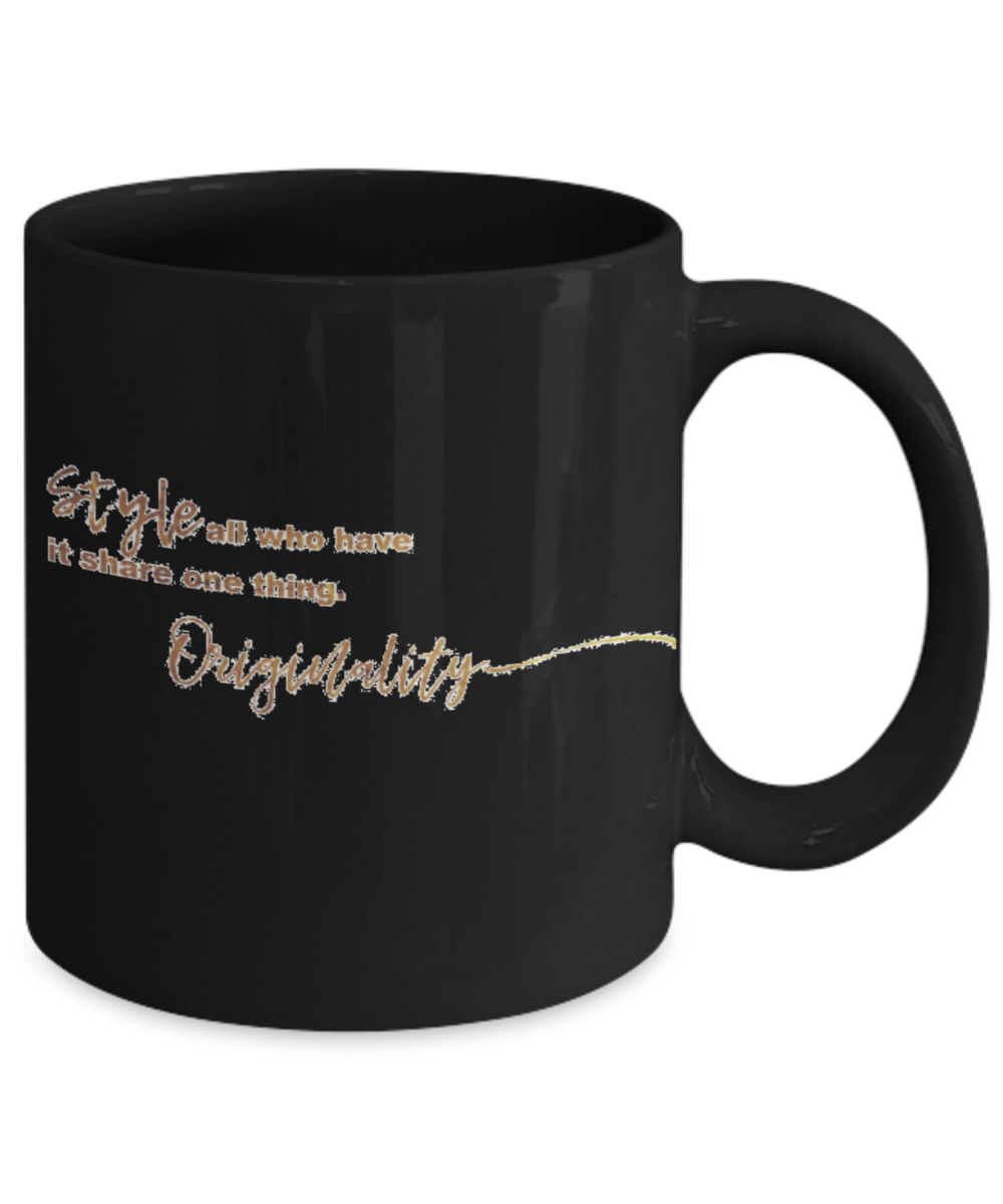 Positive mugs , Style Originality - Black Coffee Mug Tea Cup 11 oz Gift