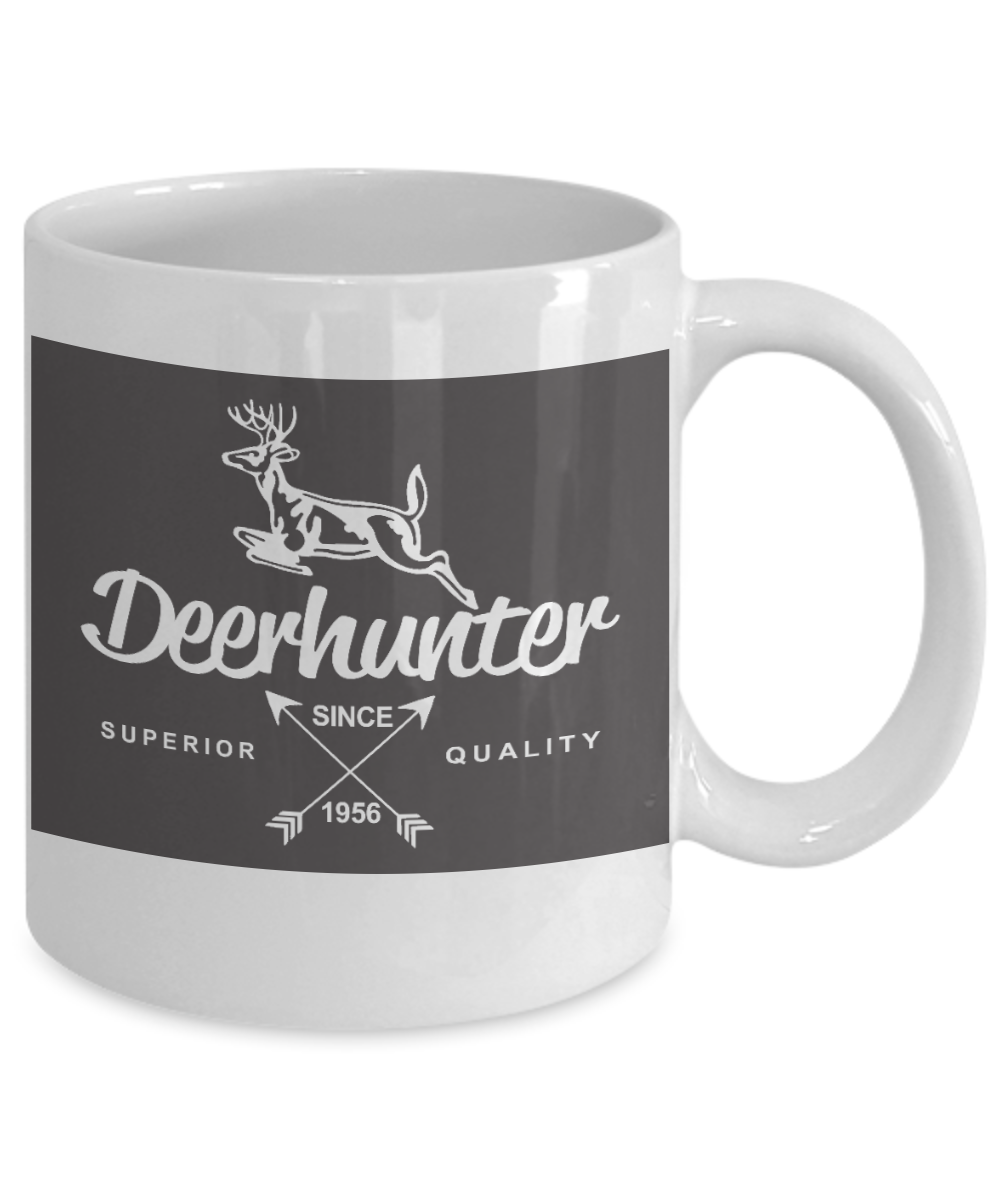 Deer Hunting Dad Gift Coffee mug, Deer Hunter Since 1956, Superior Quality-White Porcelain Coffee Mug 11 oz
