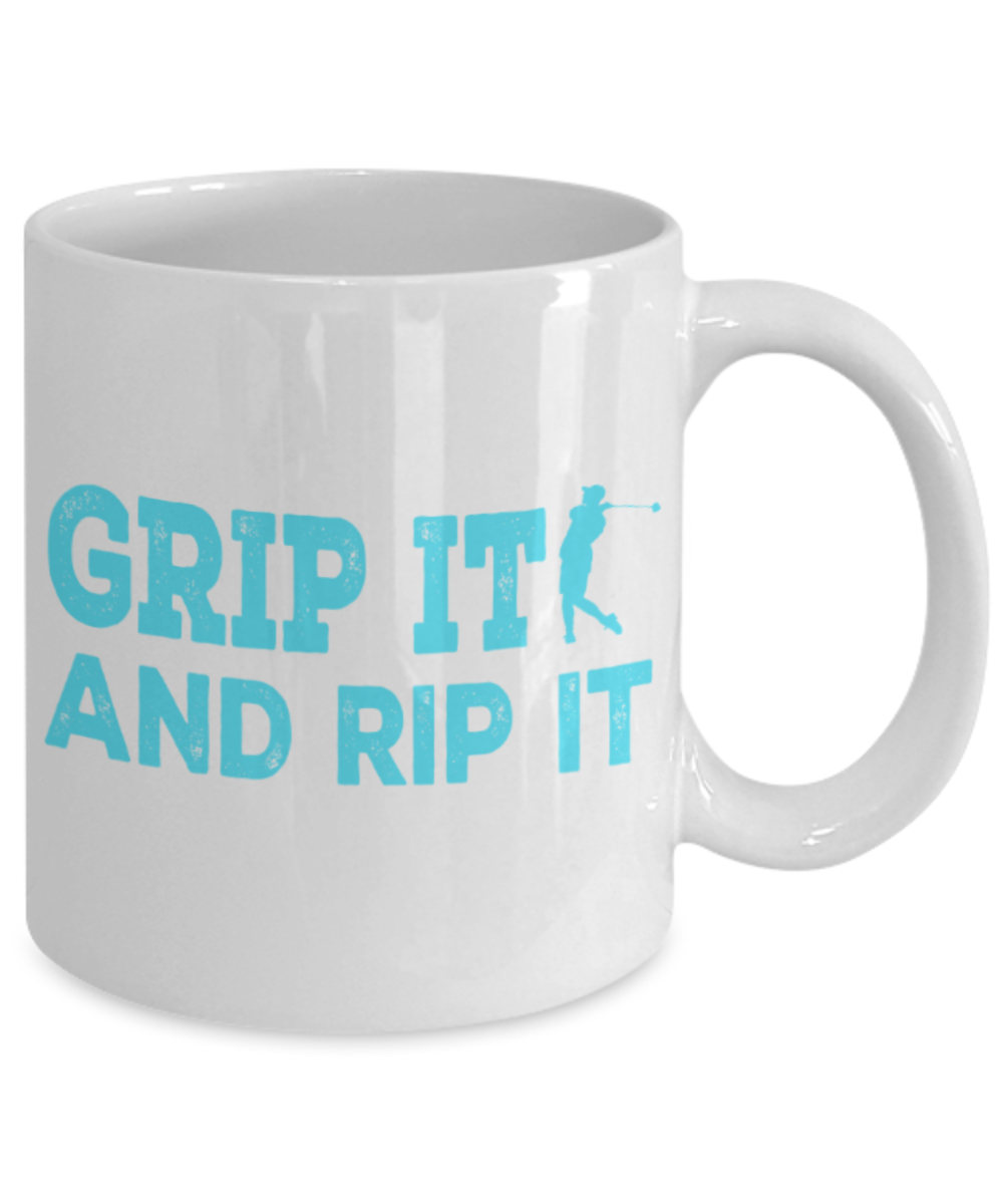 Golf lovers mugs, Grip it and Rip it - Funny White Porcelain Coffee 11 oz
