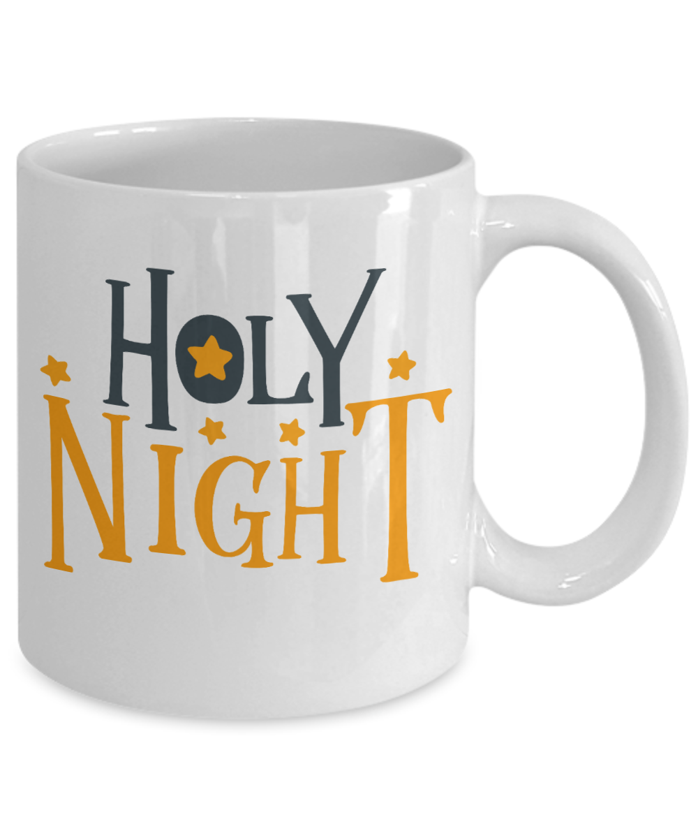 Knightmare before christmas mug - Holy Night - Funny Christmas Gift Mugs, Christmas Gifts for family Ceramic Cup White, Funny Mugs Gift Ideas 11 Oz