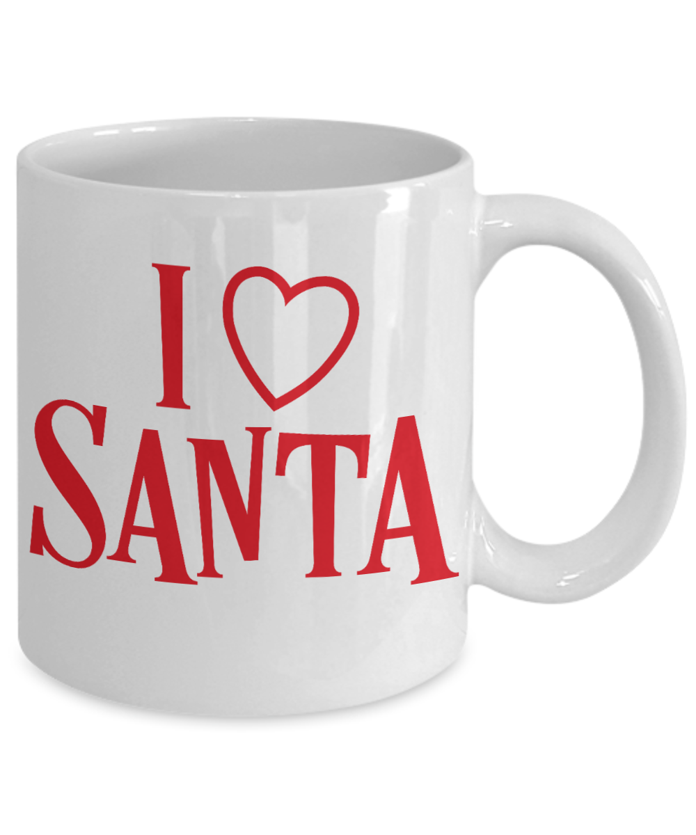 Rumbles the cloud and santa's greatest gift - I Love Santa - Funny Santa Gift Mugs, Christmas Gifts for family Ceramic Cup White, Funny Mugs Gift Ideas 11 Oz