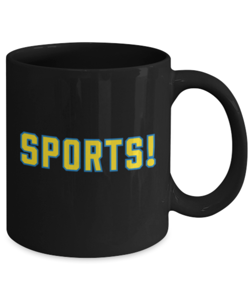 Funny coffee mugs , Sports - Black Coffee Mug Porcelain Tea Cup 11 oz - Great Gift