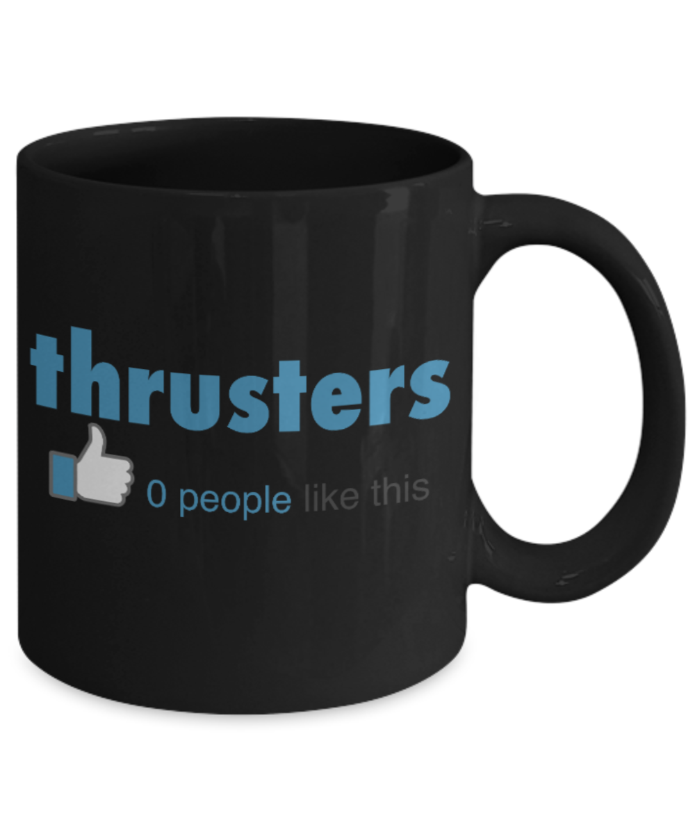 Fitness Lovers mugs , Thrusters - Black Coffee Mug Porcelain Tea Cup 11 oz - Great Gift