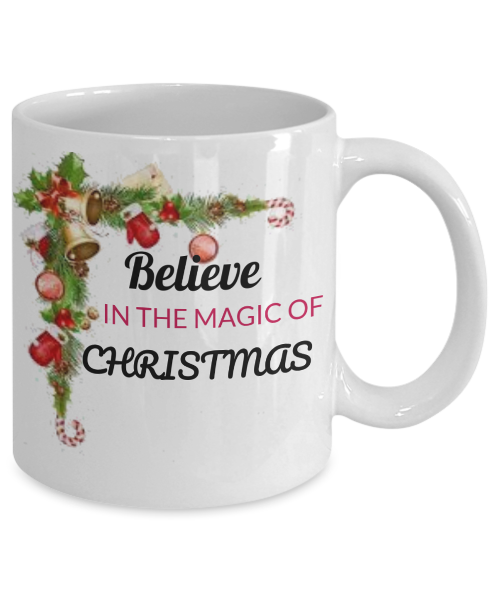 Believe in Santa Mug - Believe Mug, Believe in Santa, Believe in the magic of Christmas, Coffee Cup, Christmas Gift, Christmas Mug