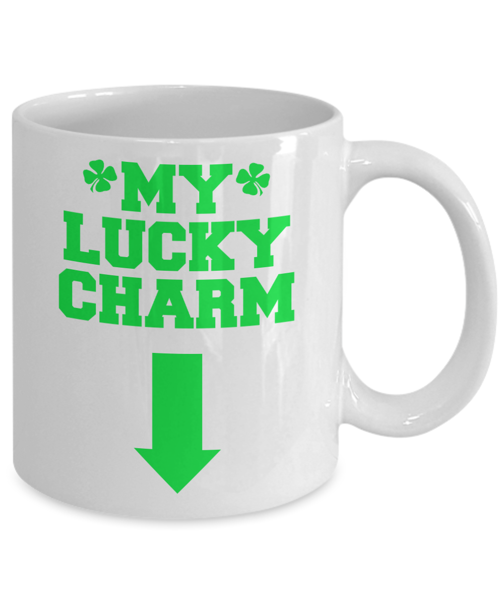 Saint Patrick's Day Personalized Gift Coffee mug, My Lucky Charm-White Porcelain Coffee Mug 11 oz