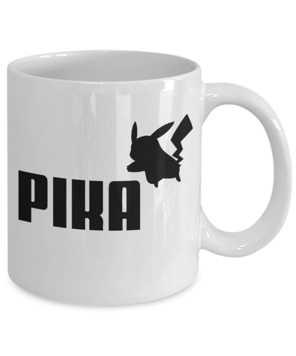 Games Lovers mugs, Pika - White Coffee Mug Porcelain Tea Cup 11 oz - Great Gift