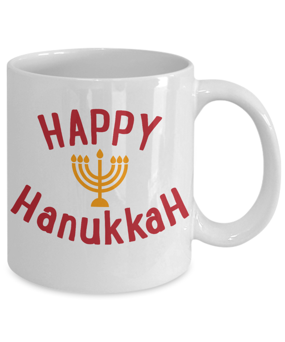 Knightmare before christmas mug - Happy Hanukkah - Funny Christmas Gift Mugs, Christmas Gifts for family Ceramic Cup White, Funny Mugs Gift Ideas 11 Oz