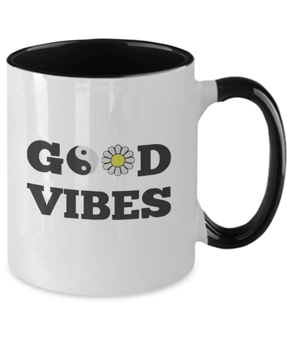 Good Vibes Coffee Mug, Positive Gift, Happy Moments, Fun Times Party