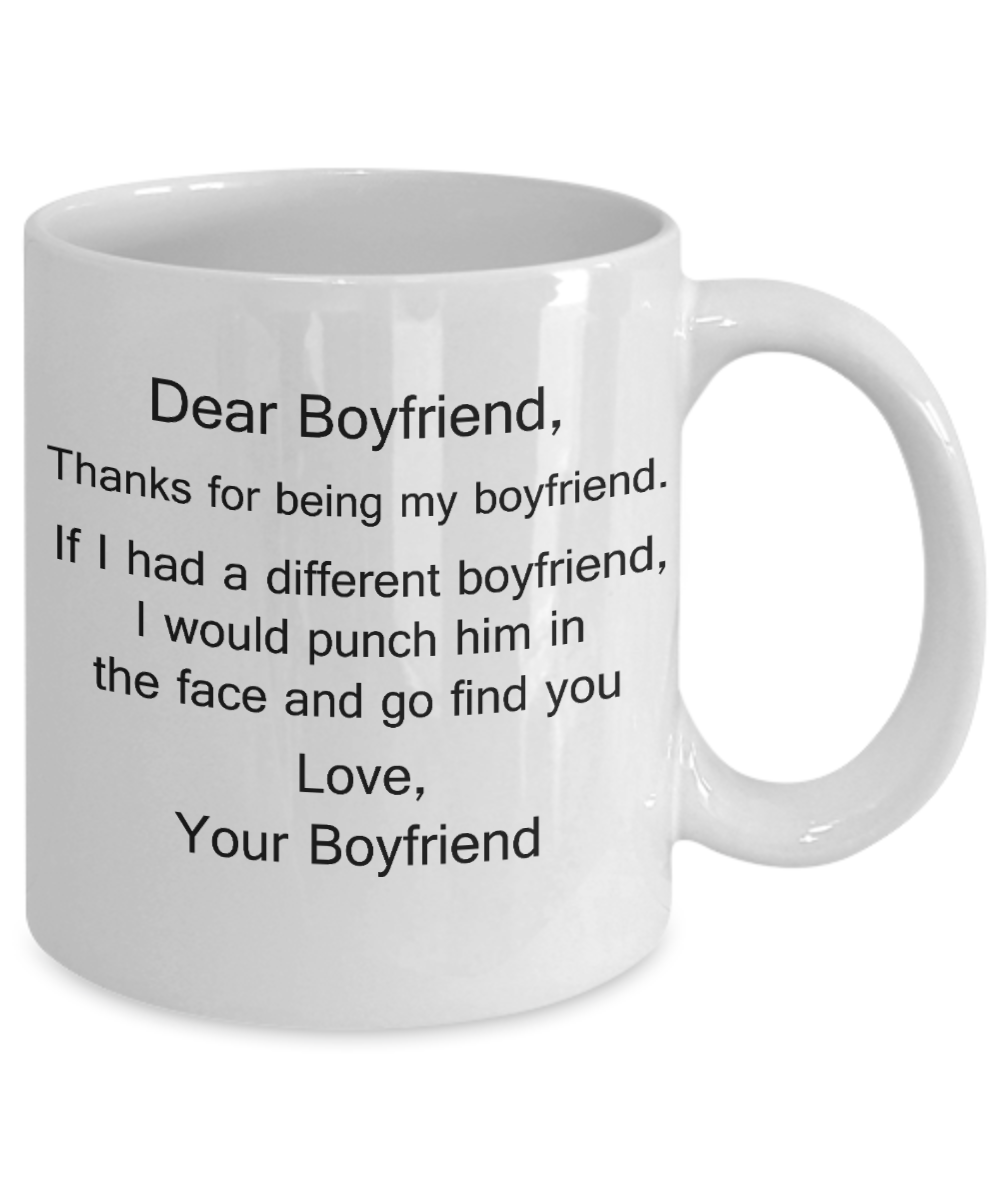 Gifts for closeted gays - Dear Boyfriend, Thanks for being my Boyfriend - Gifts for Gays & Gay Partners, Funny Mugs Gift Ideas 11 Oz