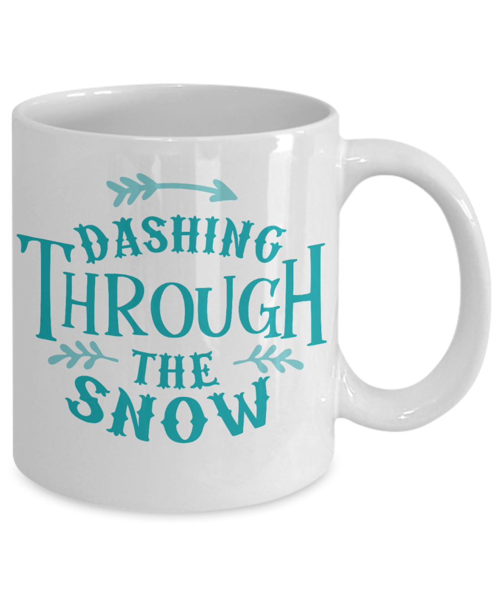 Nightnare before christmas mug - Dashing Through the Snow - Funny Christmas Gift Mugs, Christmas Gifts for family Ceramic Cup White, Funny Mugs Gift Ideas 11 Oz