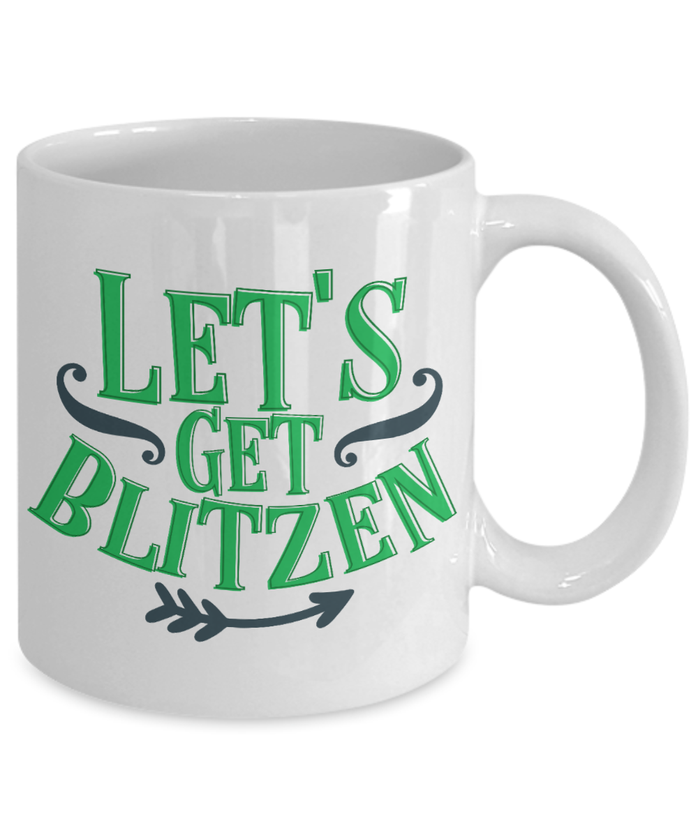 Knightmare before christmas mug - Let's Get Blitzen - Funny Christmas Gift Mugs, Christmas Gifts for family Ceramic Cup White, Funny Mugs Gift Ideas 11 Oz