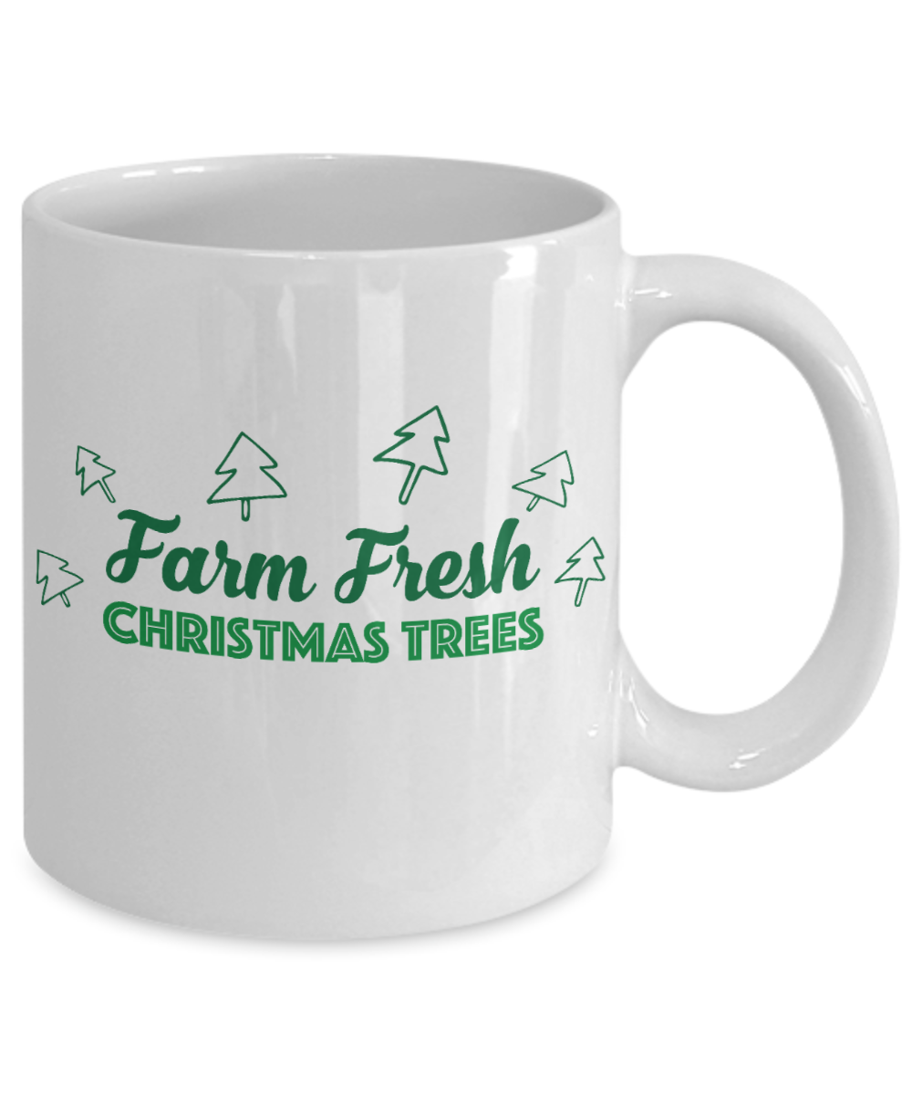 Knightmare before christmas mug - Farm Fresh Christmas Trees - Funny Christmas Gifts Mugs, Christmas Gifts for family Ceramic Cup Black, Funny Mugs Gift Ideas 11 Oz