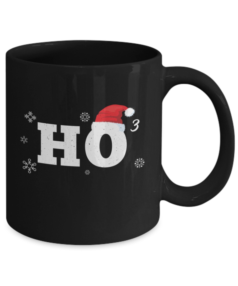 Christmas gift ideas, HO 3 - Funny Black Porcelain Coffee Mug Cute Ceramic Cup 11 oz