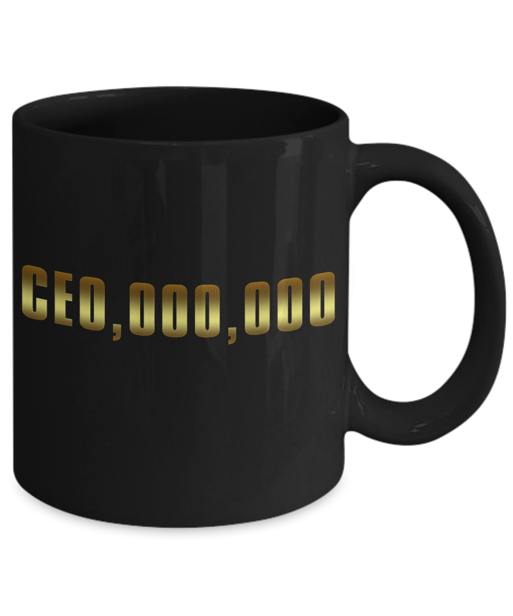 World's Best Boss Coffee Mug, CEO-Black Porcelain Coffee Mug 11 oz For Business Man,Entrepreneur, Boss, CEO