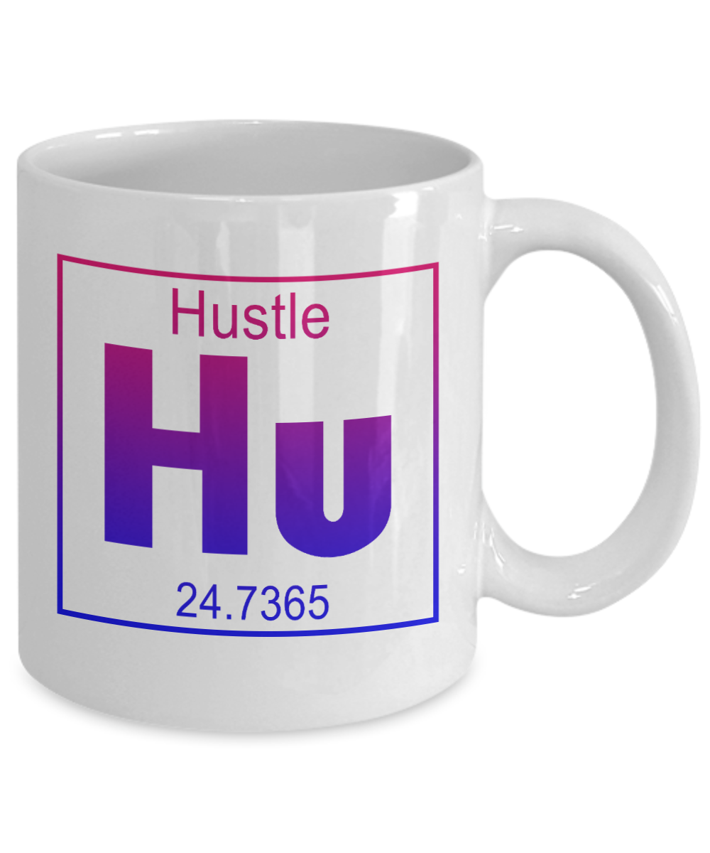 World's Best Boss Coffee Mug, Hustle-White Porcelain Coffee Mug 11 oz For Businessman, Entrepreneur, Boss, CEO