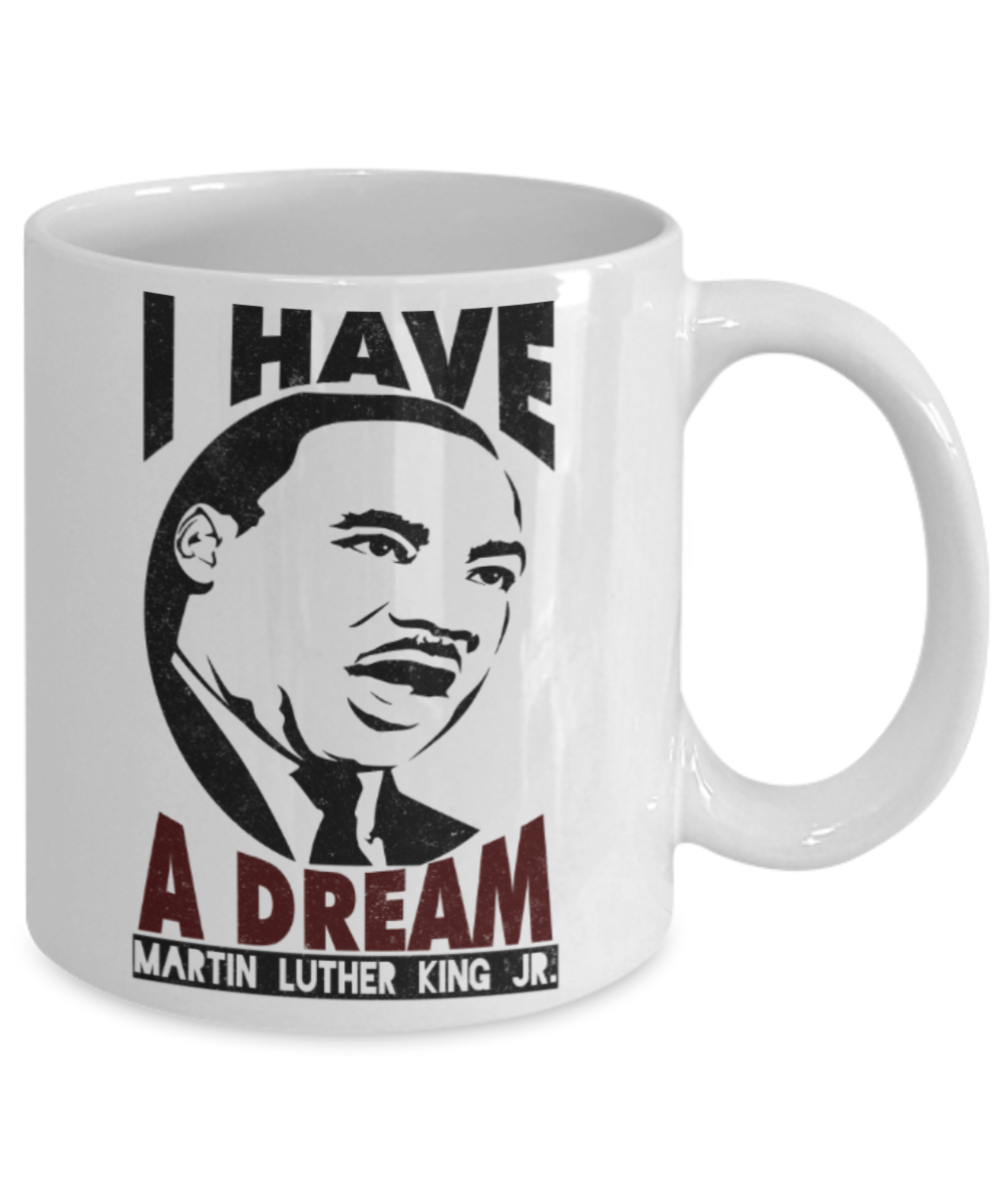Martin luther king jr malcom x and the civil rights struggle, Dream Struggle Freedom - White Porcelain Coffee Mug Cute Ceramic Cup 11 oz