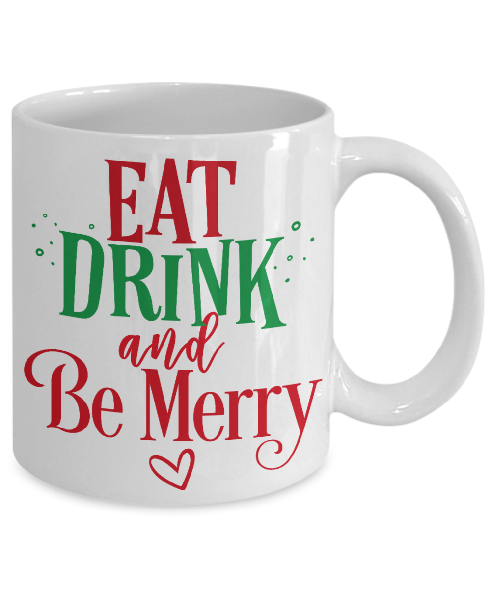 Nightnare before christmas mug - Eat Drink and Be Merry - Funny Christmas Gift Mugs, Christmas Gifts for family Ceramic Cup White, Funny Mugs Gift Ideas 11 Oz