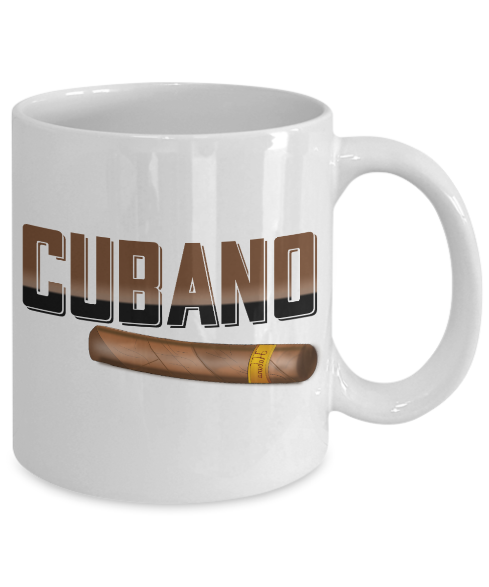 I Smoke Cigar Coffee mug, Cubano-White Porcelain Coffee Mug 11 oz for Husband, Dad, Boyfriend,Grandpa