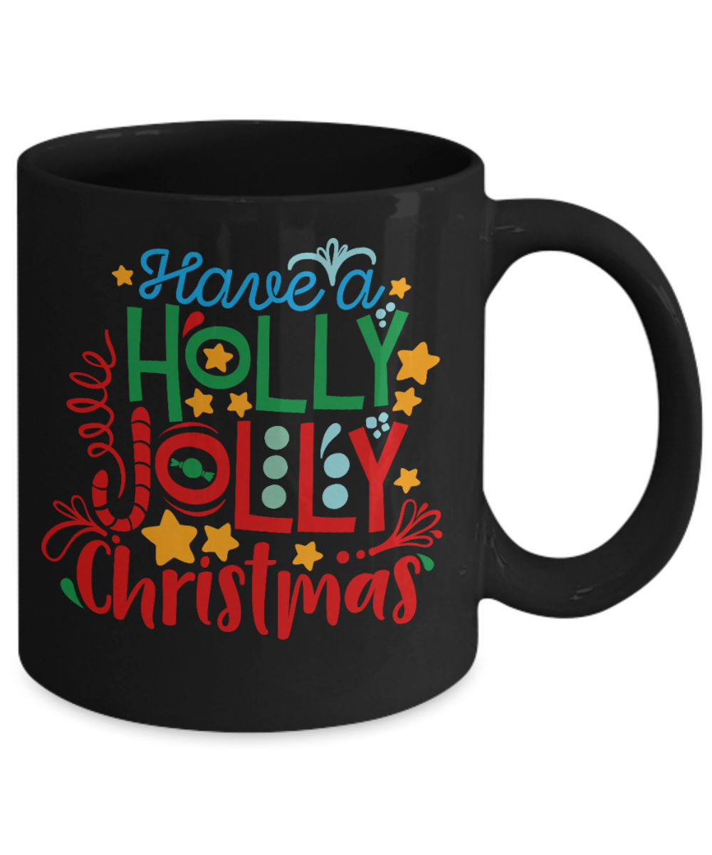 Knightmare before christmas mug - Have a Holly Jolly Christmas - Funny Christmas Gifts Mugs, Christmas Gifts for family Ceramic Cup Black, Funny Mugs Gift Ideas 11 Oz