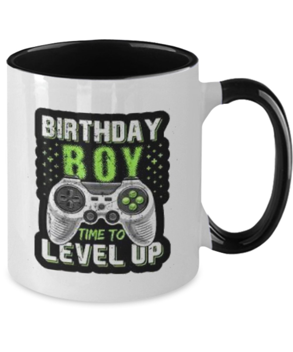 Gamer Coffee Mug-Birthday Boy Time To Level Up Gamer Cup,For Gamer Boy, Cute Video Game Gift Idea For Game Lovers