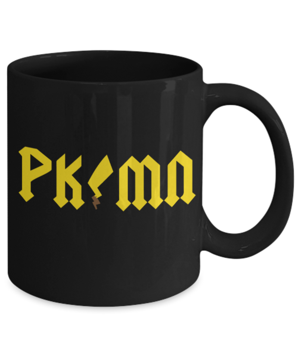 Games Lovers mugs, Pkma - Black Coffee Mug Porcelain Tea Cup 11 oz - Great Gift