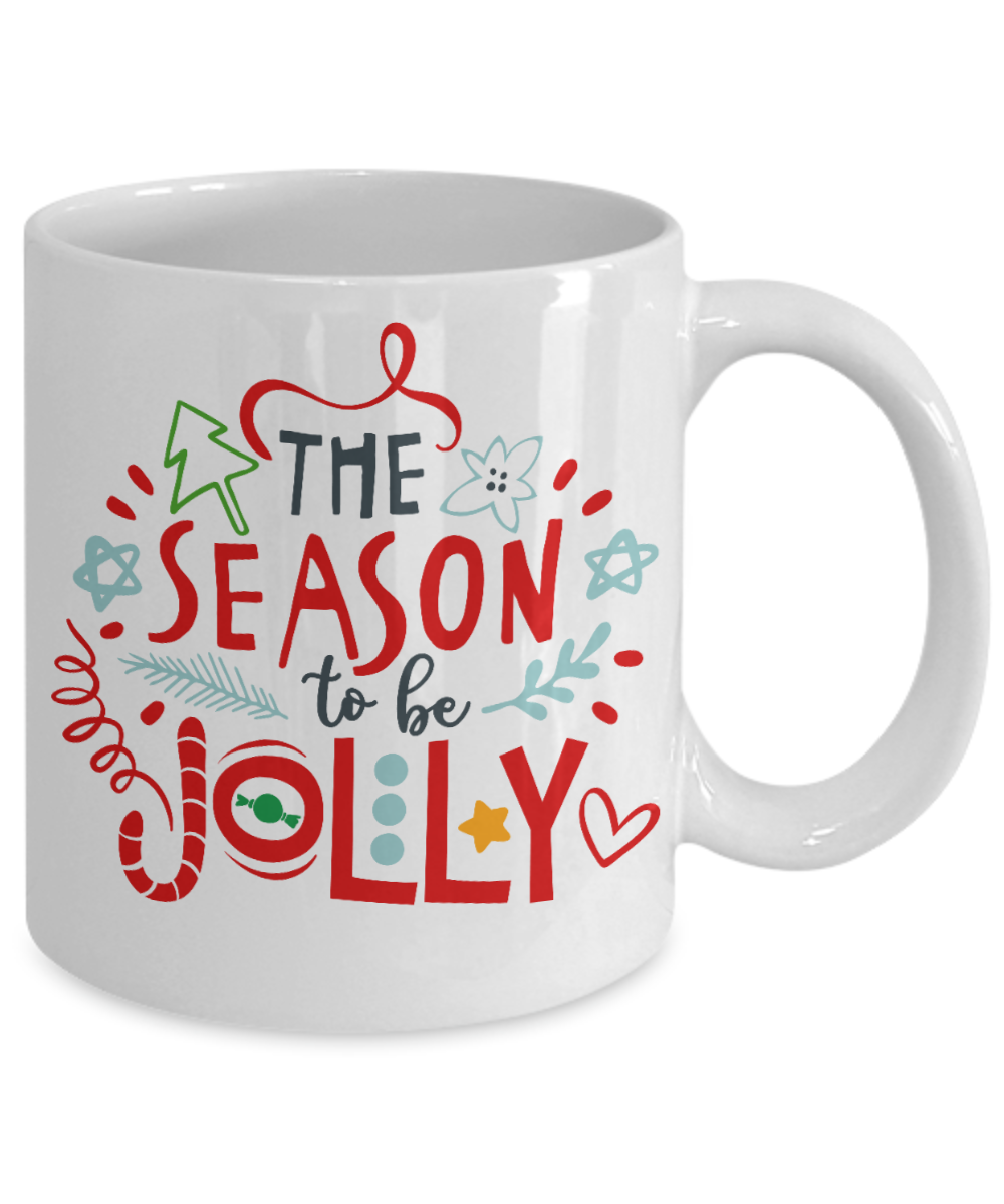 Knightmare before christmas mug - The Season To Be Jolly - Funny Christmas Gift Mugs, Christmas Gifts for family Ceramic Cup White, Funny Mugs Gift Ideas 11 Oz