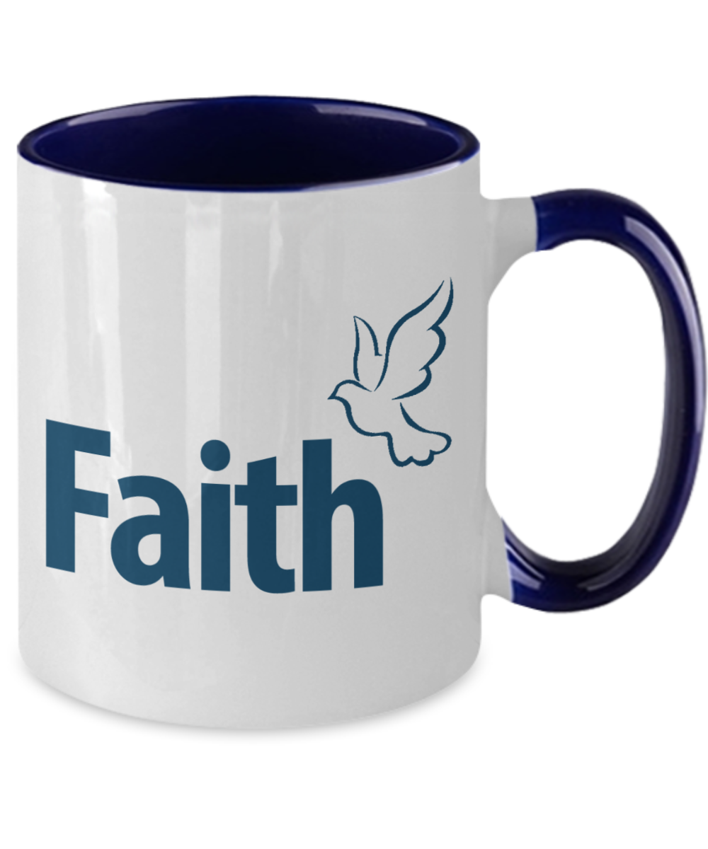 Faith 2 Tier Mug, Have Faith Mug, Inspirational Coffee Mug, Faith Gifts For Women, Faith Gift Ideas, Christian Mug, Pastor Mug, Faith Coffee Mug